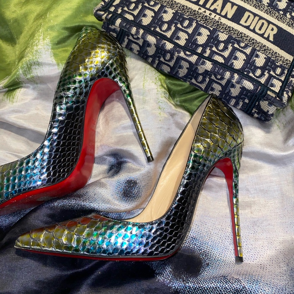 Christian Louboutin Iridescent Python So Kate
